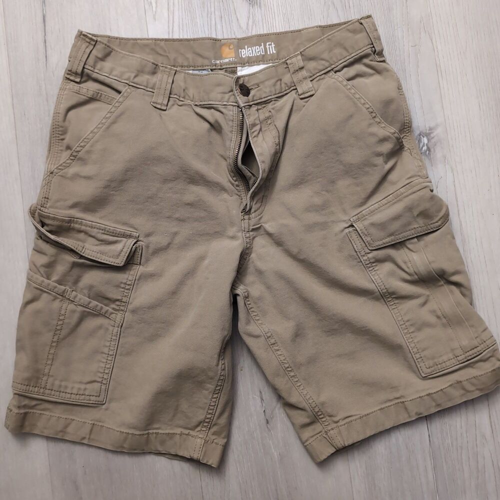 Carhartt Shorts Mens Size 32 Relaxed Fit Canvas Cargo Work Carhartt Short
